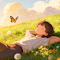 Anime Boy Meadow Butterfly Wildflower Lve Wallpaper