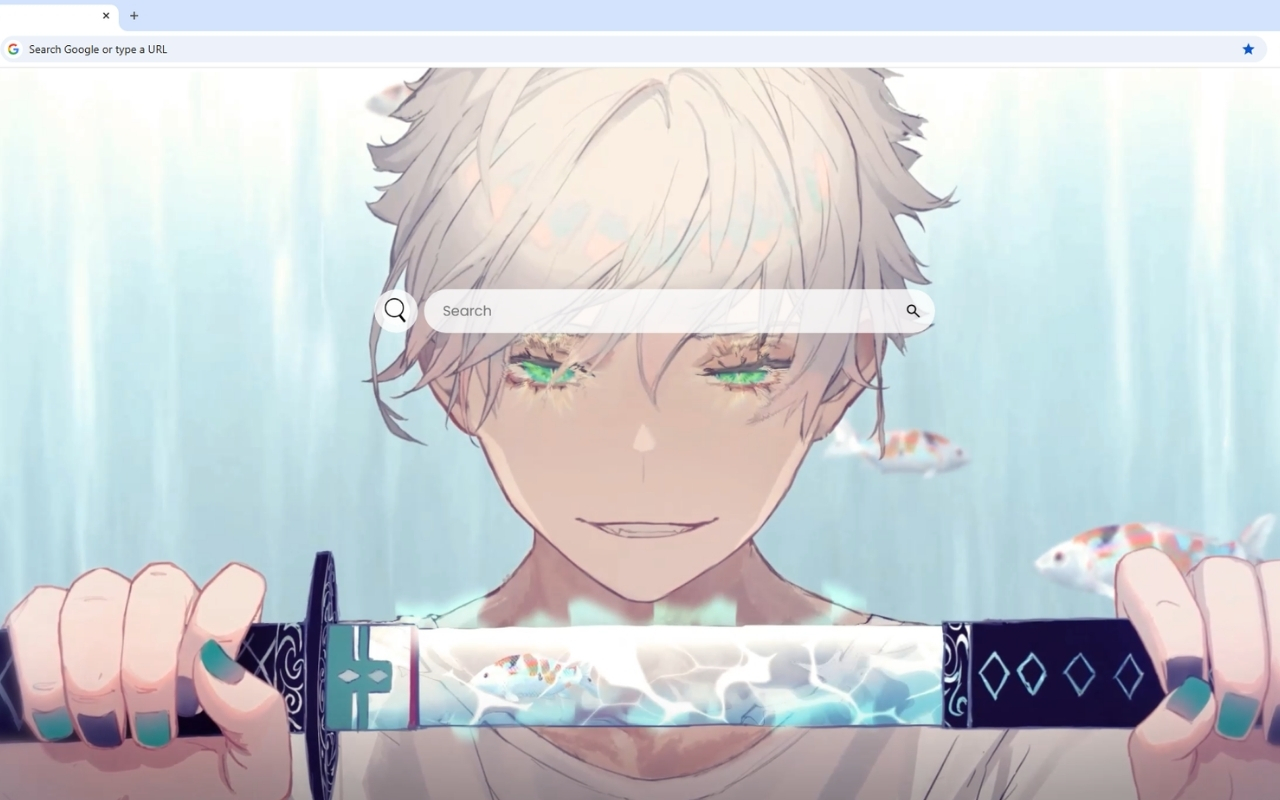 Samurai Anime Boy Koi in Sword Live Wallpaper - 截图 1