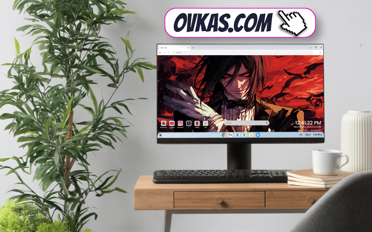 Black Butler Sebastian Red Anime Live Wallpaper - 截图 4