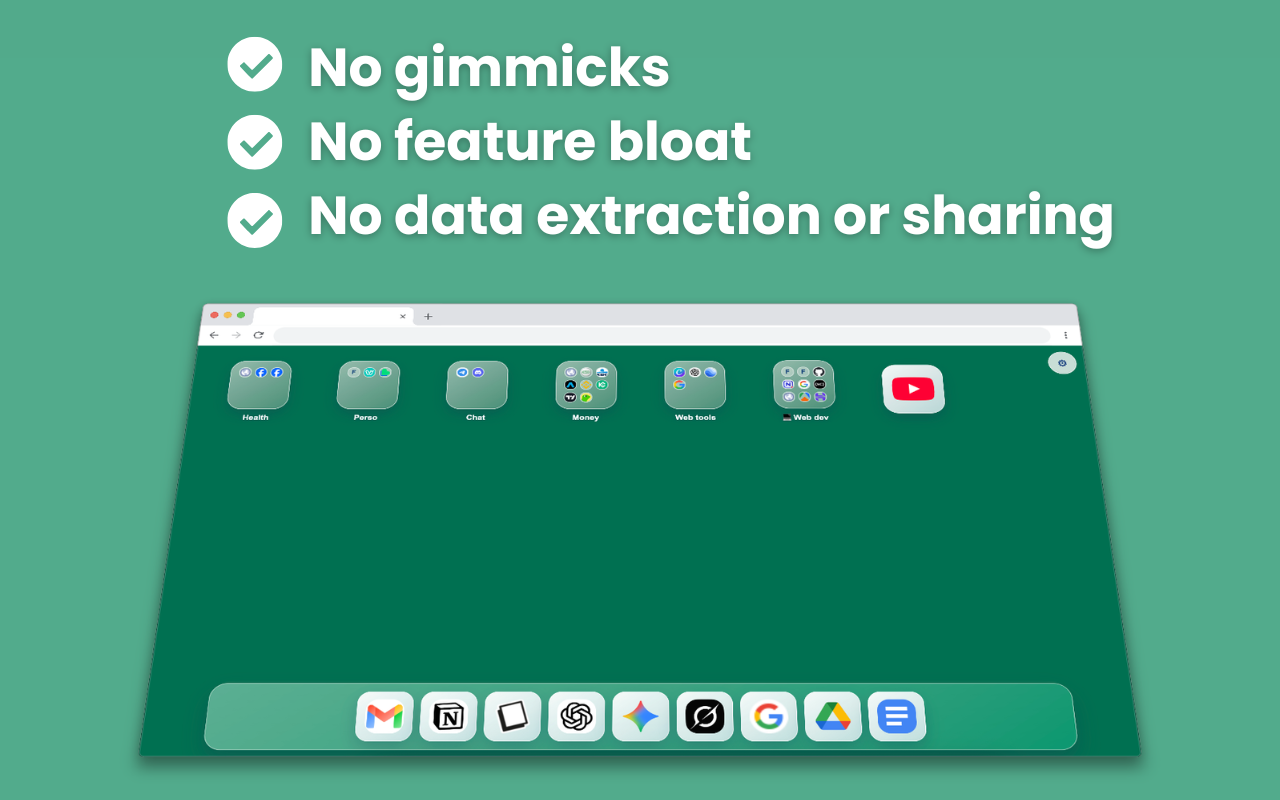 Favorites OS - new tab page | Bookmark manager menu bar - 截图 1