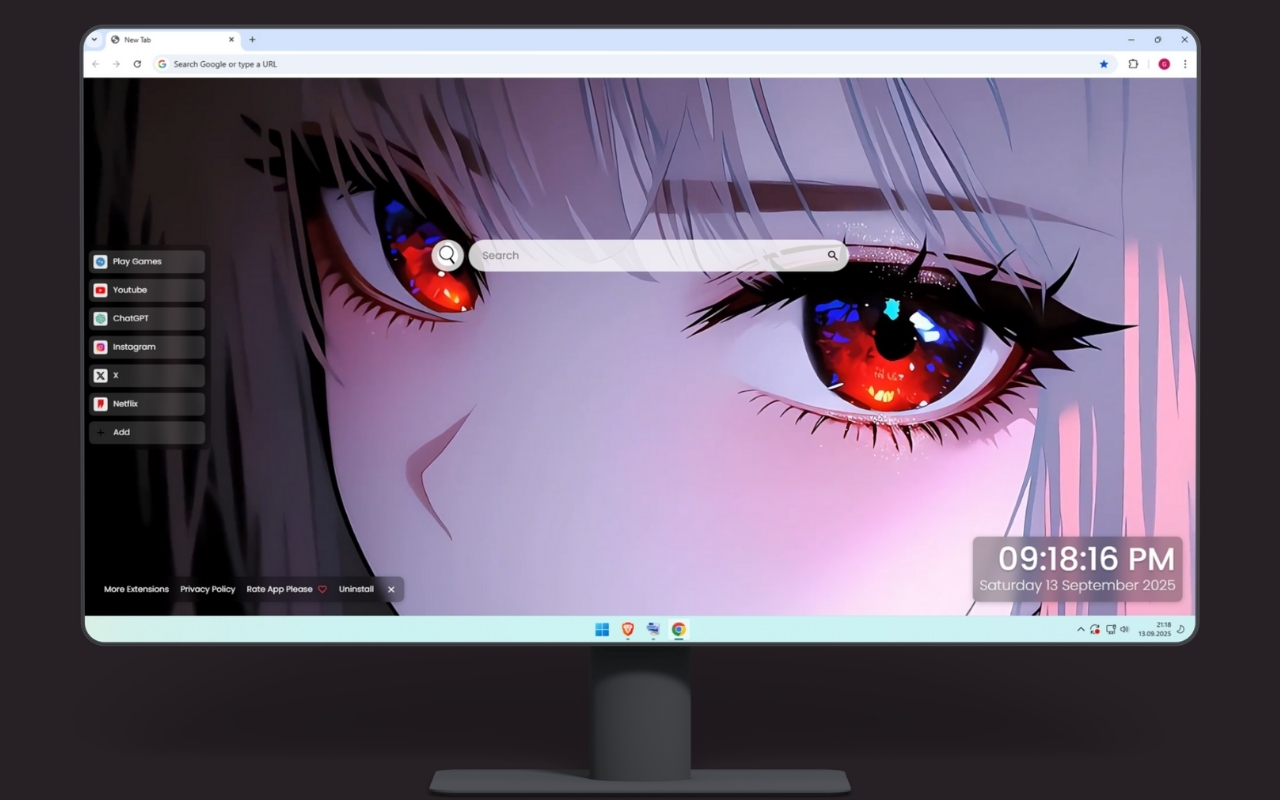 Anime Girl Ruby Eyes Live Wallpaper - 截图 2