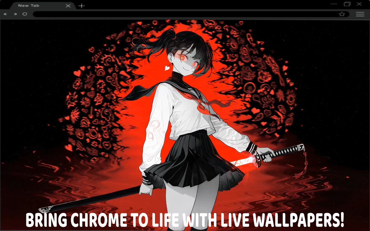 Red Eyed Sword Anime Girl Live Wallpaper - 截图 2