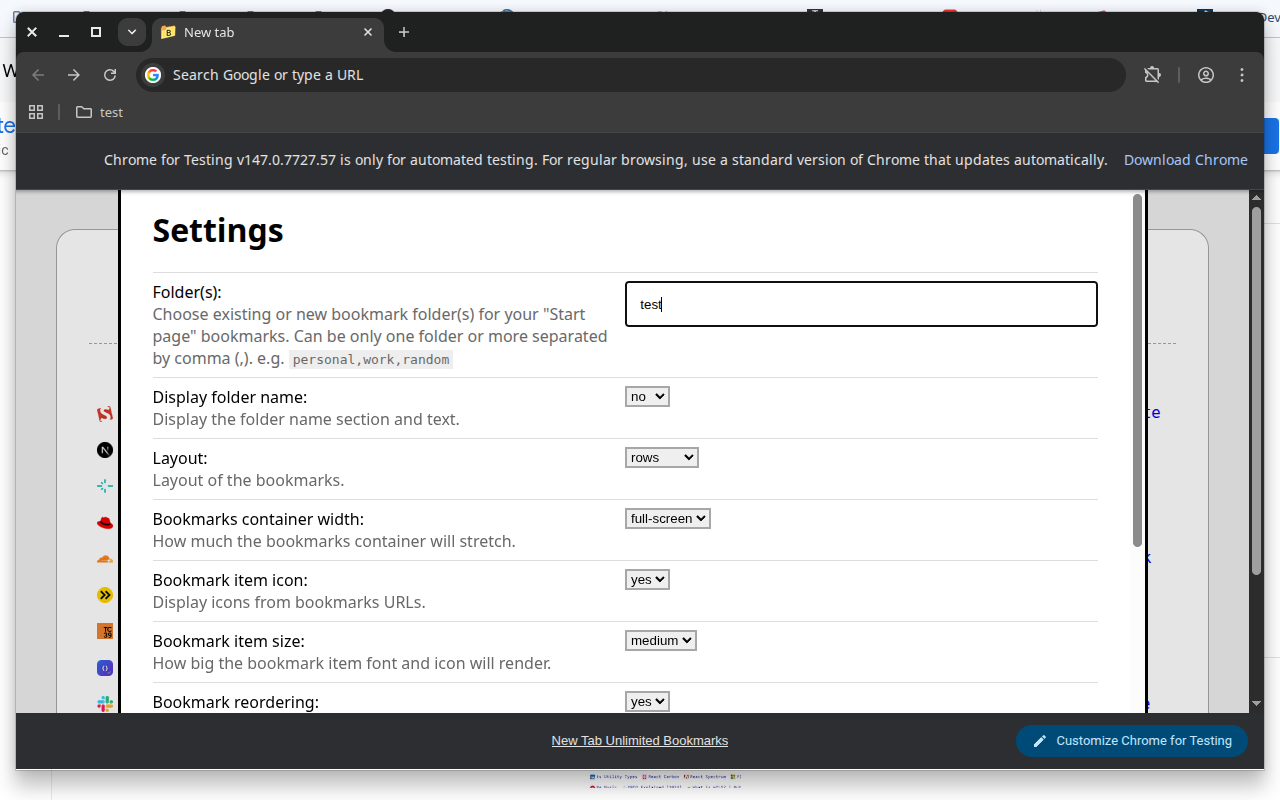 New Tab Unlimited Bookmarks - 截图 4