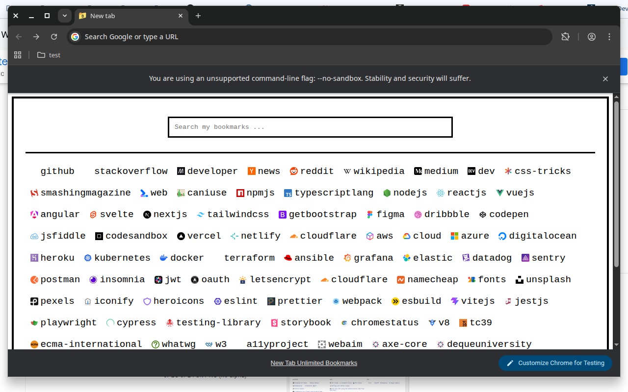 New Tab Unlimited Bookmarks - 截图 5