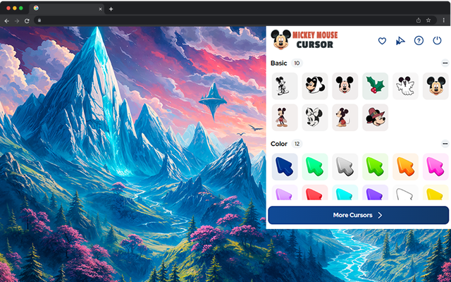 Mickey Mouse Cursor - Disney Icon Cursor for Chrome - 截图 2