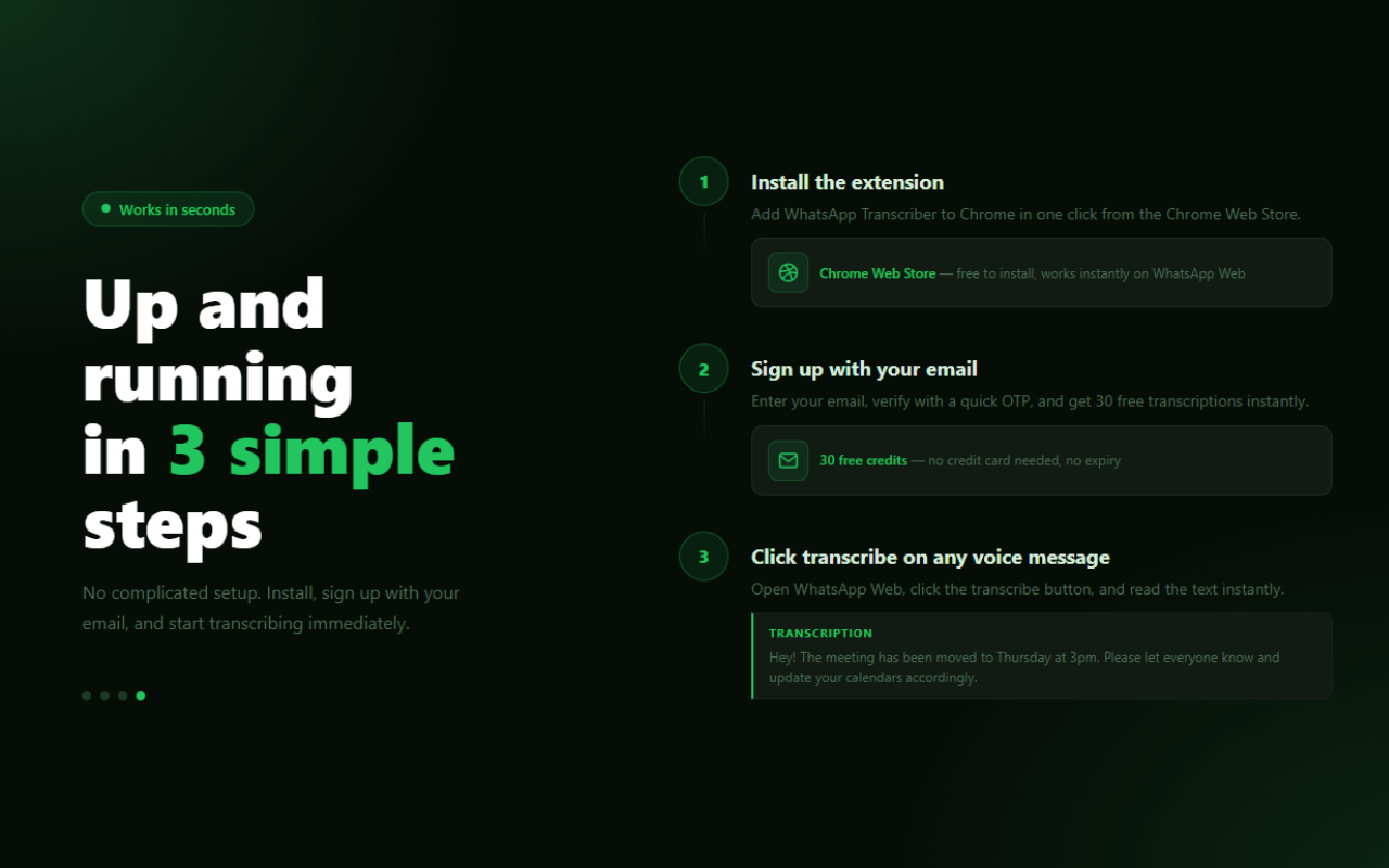 WhatsApp Audio Transcriber - 截图 2