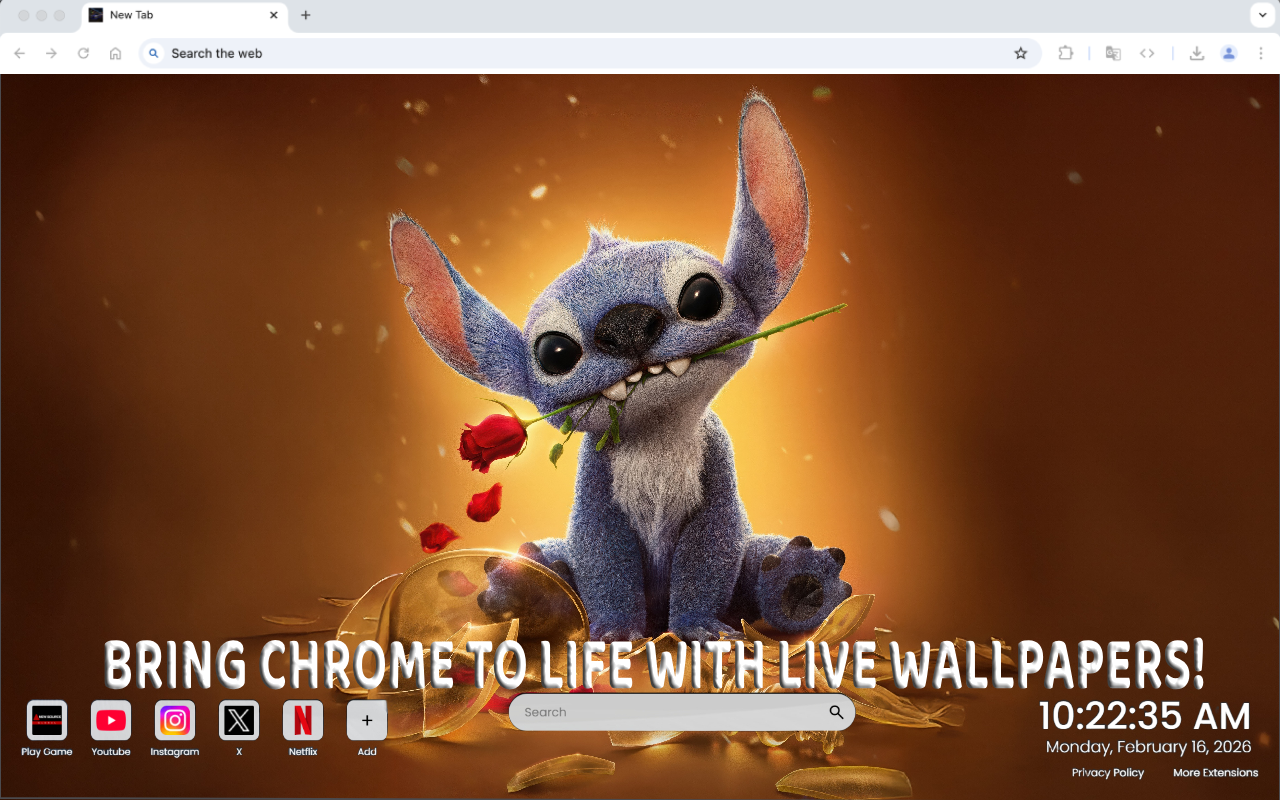Lilo & Stitch Beauty and the Beast Live Wallpaper - 截图 2