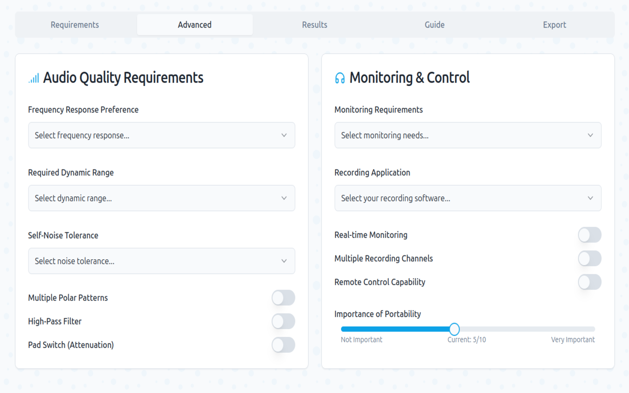 Microphone Selector & Recommendation Tool - 截图 3