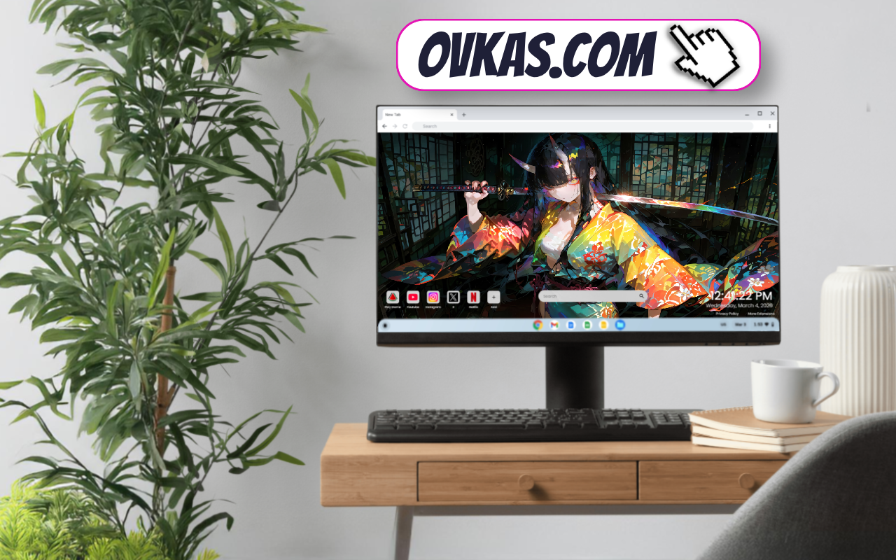 Anime Demon Girl Samurai Katana Live Wallpaper - 截图 2