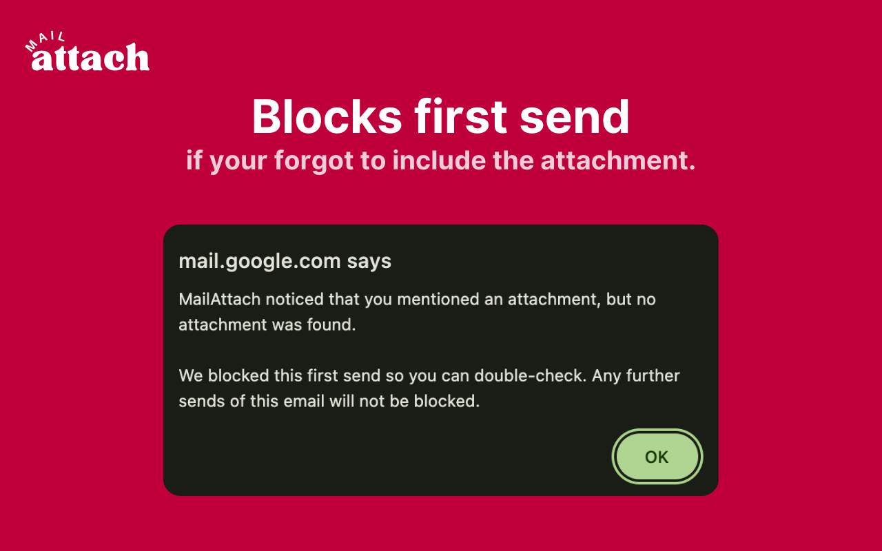 Mail Attach: Missing-Attachment Alert for Gmail - 截图 2