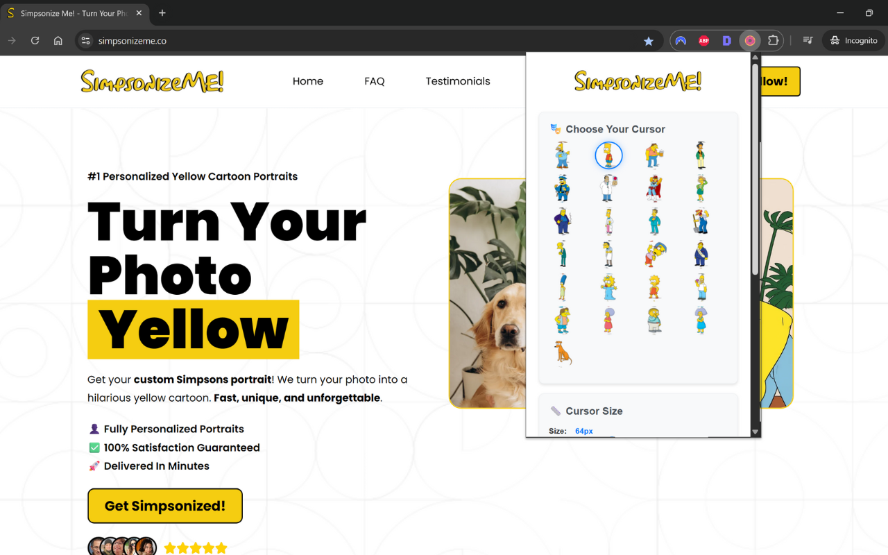 Simpsonize Yourself Browser - 截图 1