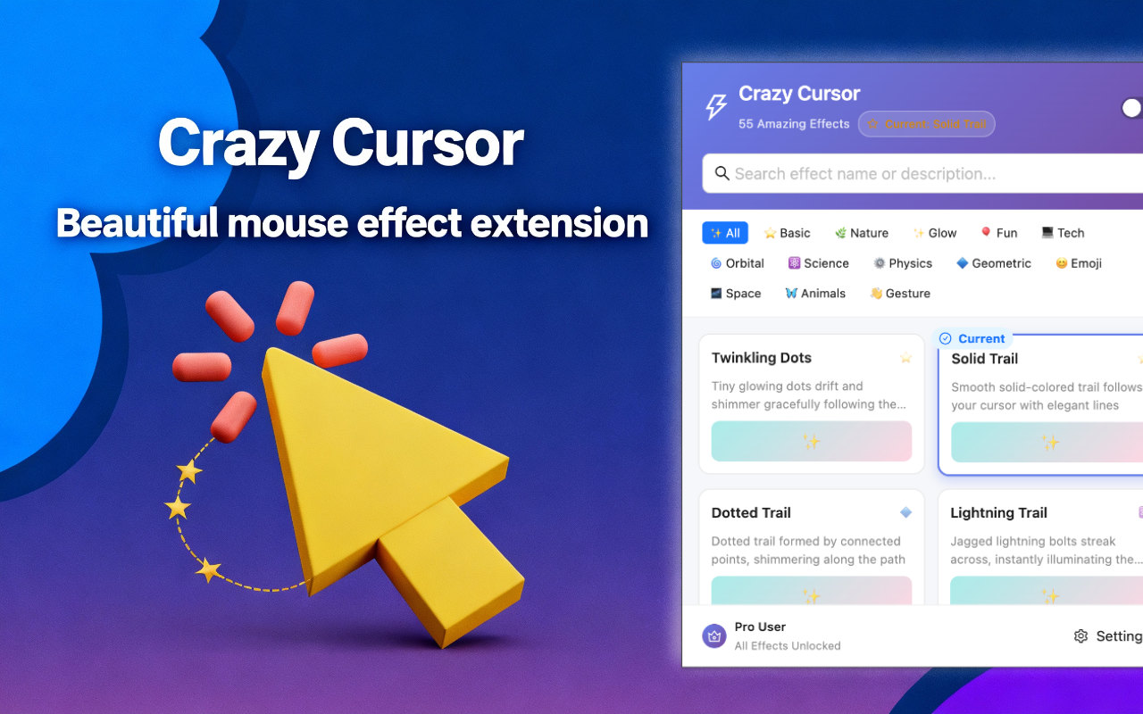 Crazy Cursor - 炫酷粒子鼠标特效 - 截图 3