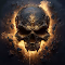 Dripping Fire Rock Skull Series Live Wallpaper