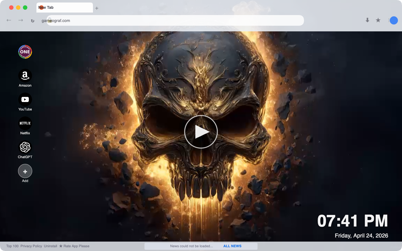 Dripping Fire Rock Skull Series Live Wallpaper - 截图 4