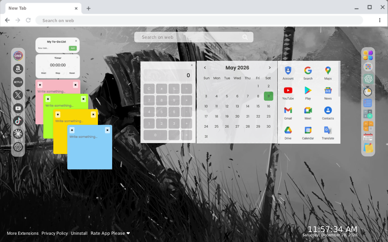 Honor Of A Samurai Monochrome Live Wallpaper - 截图 3