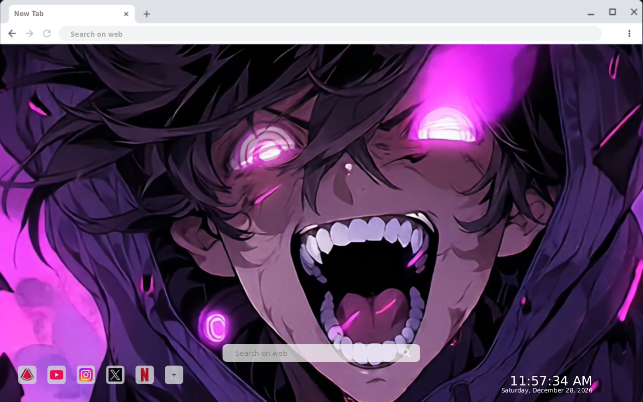 Purple Crazy Anime Phonk Boy Live Wallpaper - 截图 2