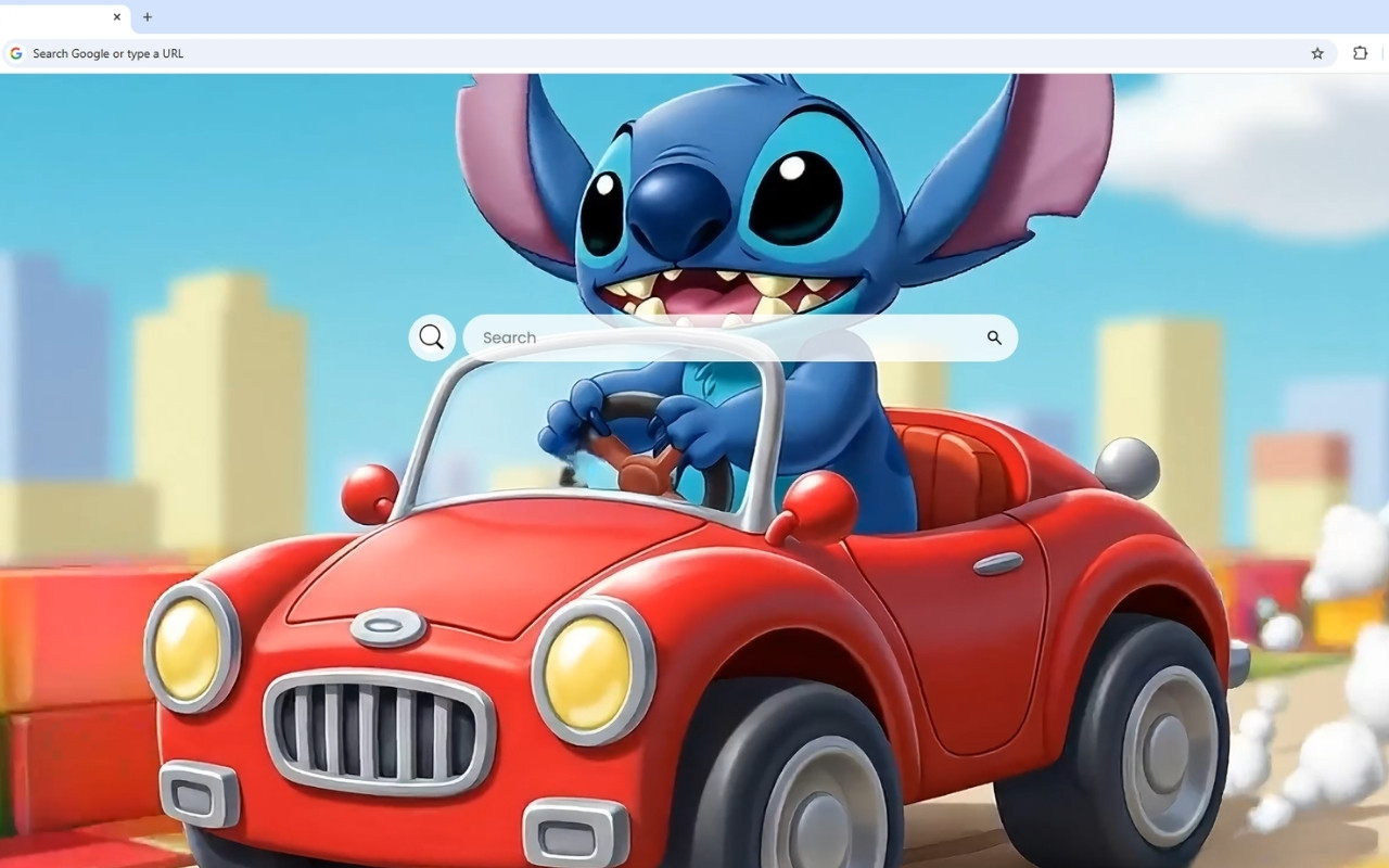Stitch Driving Car Live Wallpaper - 截图 1