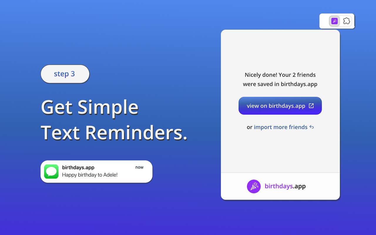 Export Facebook Birthdays to text reminders—a simple birthday reminder app - 截图 2