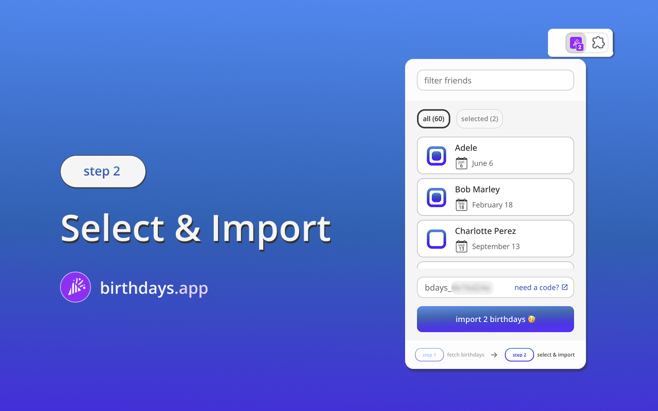 Export Facebook Birthdays to text reminders—a simple birthday reminder app - 截图 3