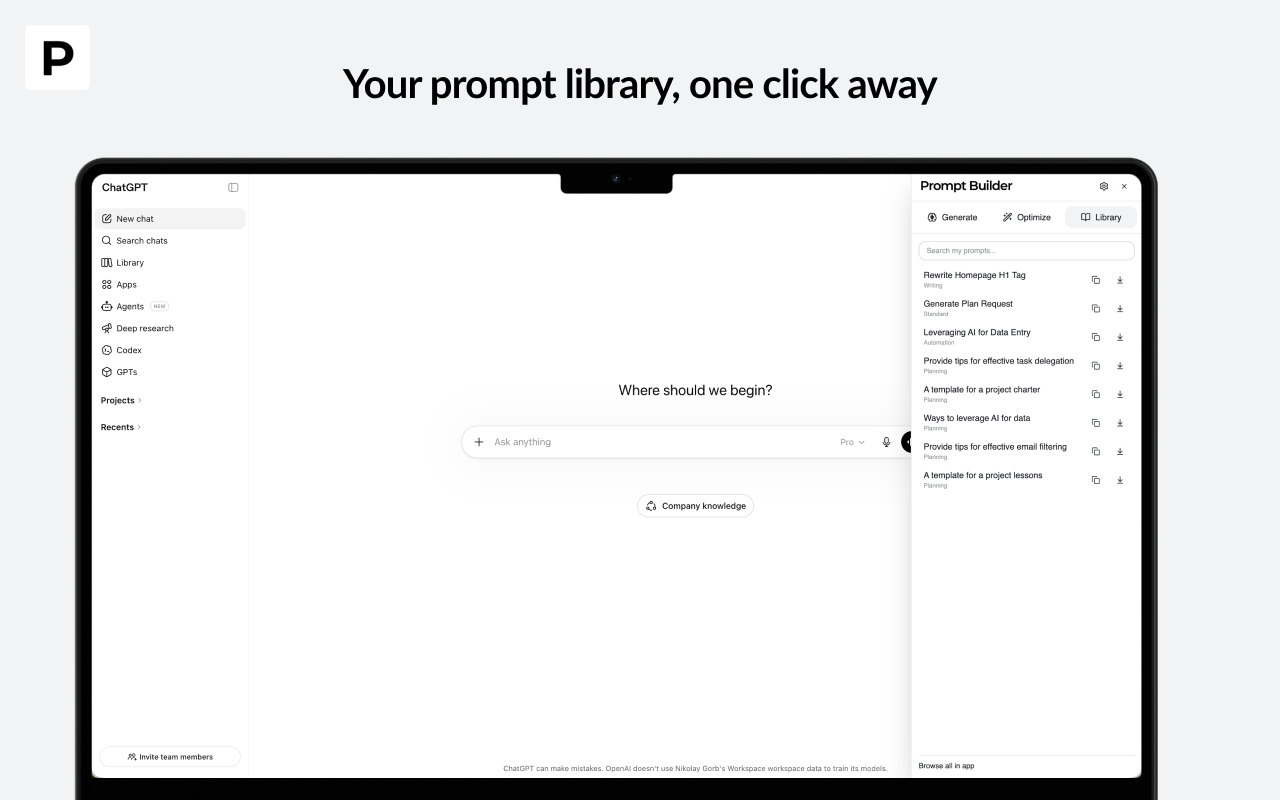 Prompt Builder. AI Prompt Generator & Optimizer - 截图 5
