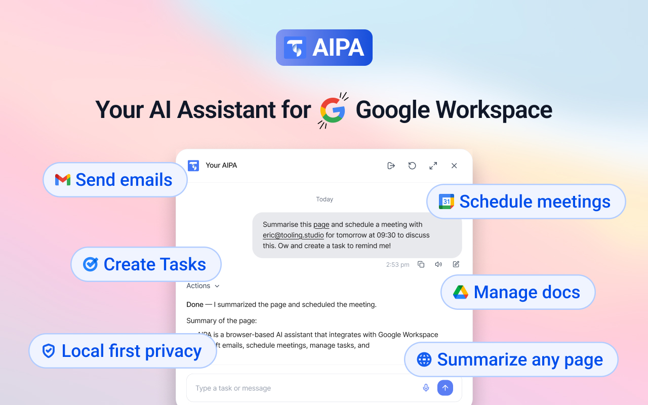 Your AI Personal Assistant for Google Workspace. - 截图 1