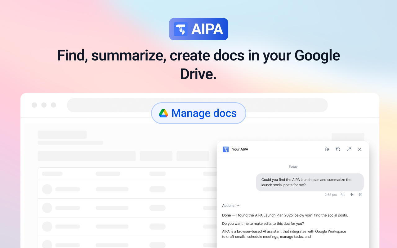 Your AI Personal Assistant for Google Workspace. - 截图 5