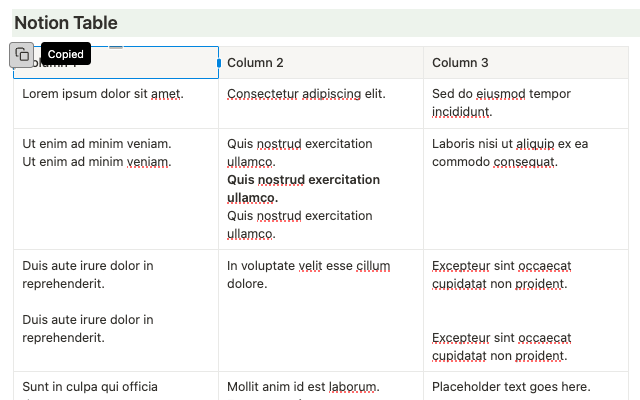 Notion Table Copy for Excel - 截图 2
