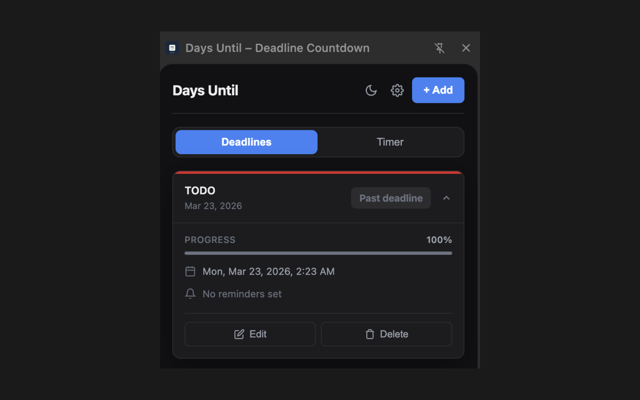 Days Until – Deadline Countdown - 截图 3