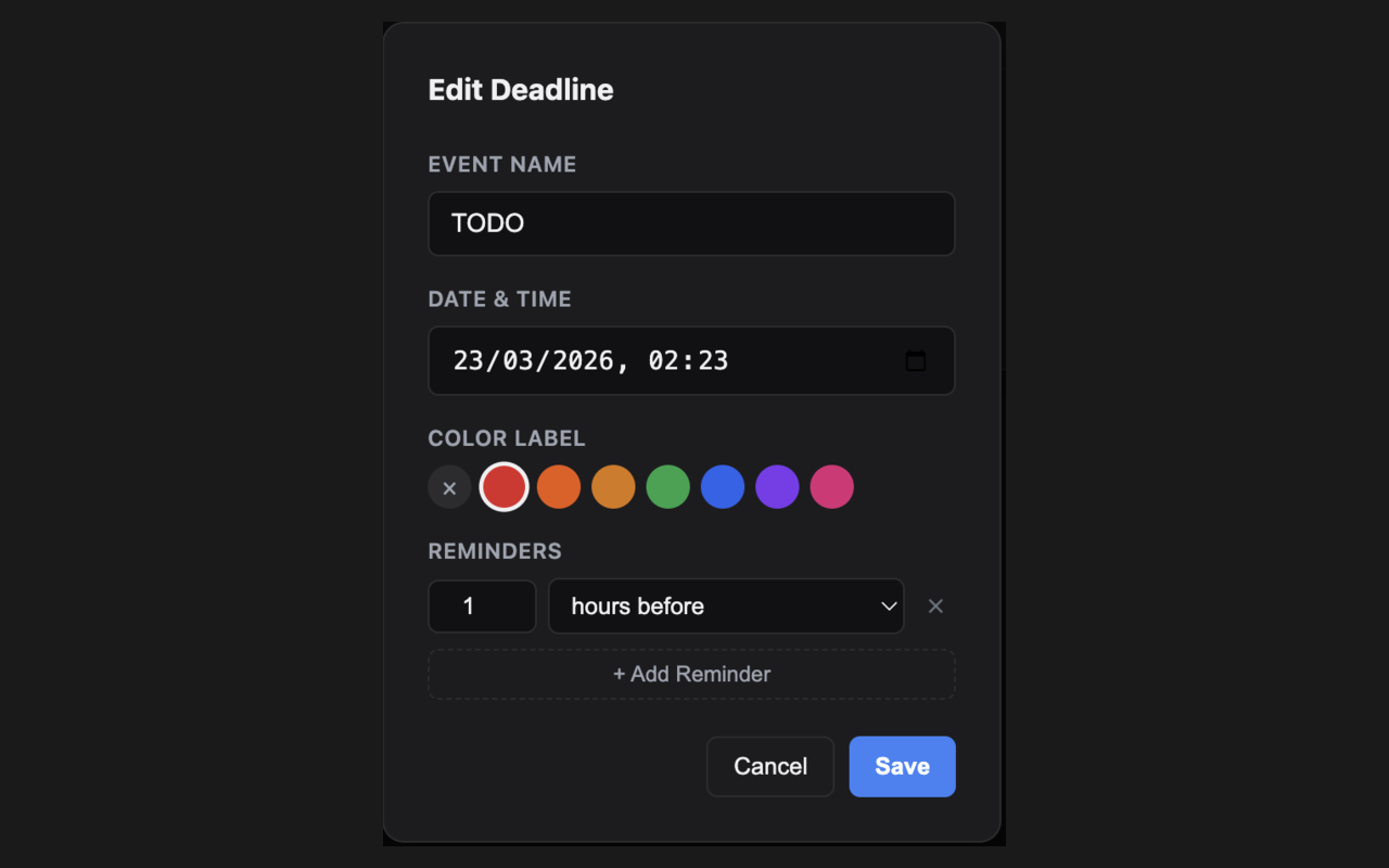 Days Until – Deadline Countdown - 截图 4