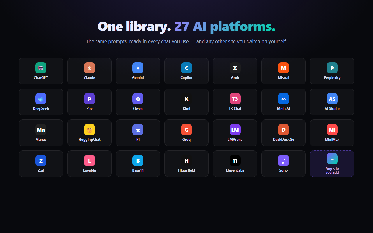 PromptChief – AI Prompt Manager & Improver - 截图 2