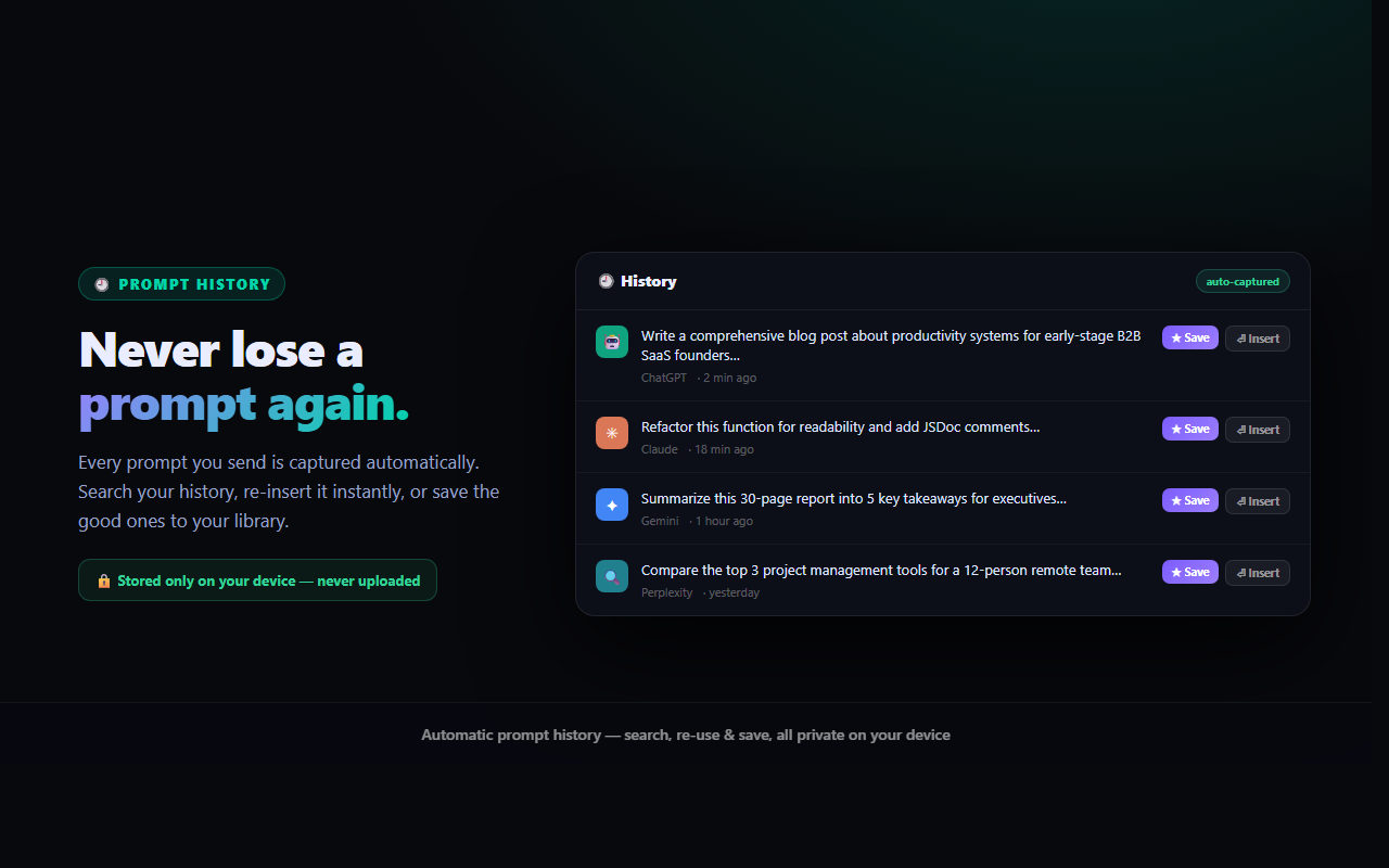 PromptChief – AI Prompt Manager & Improver - 截图 4