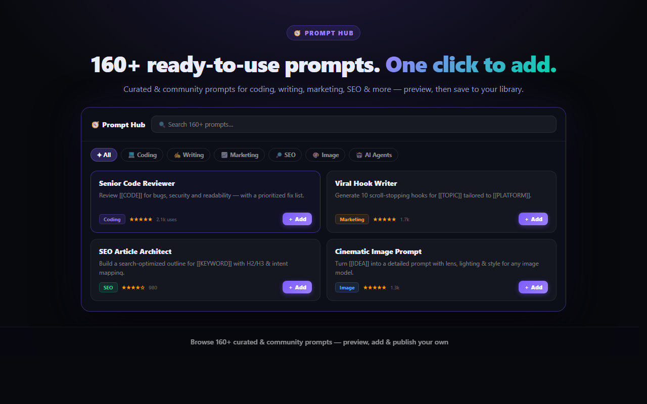 PromptChief – AI Prompt Manager & Improver - 截图 5