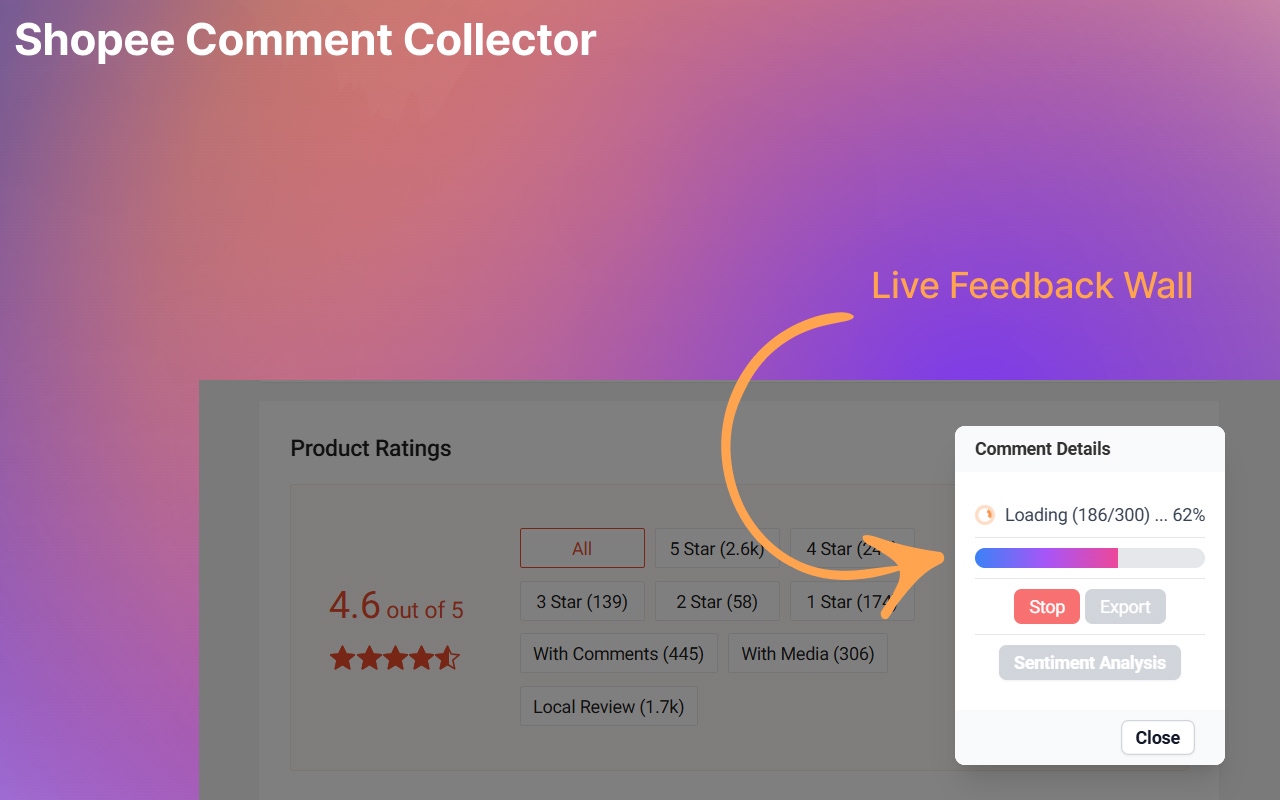 Shopee Smart Comment Collector - 截图 2
