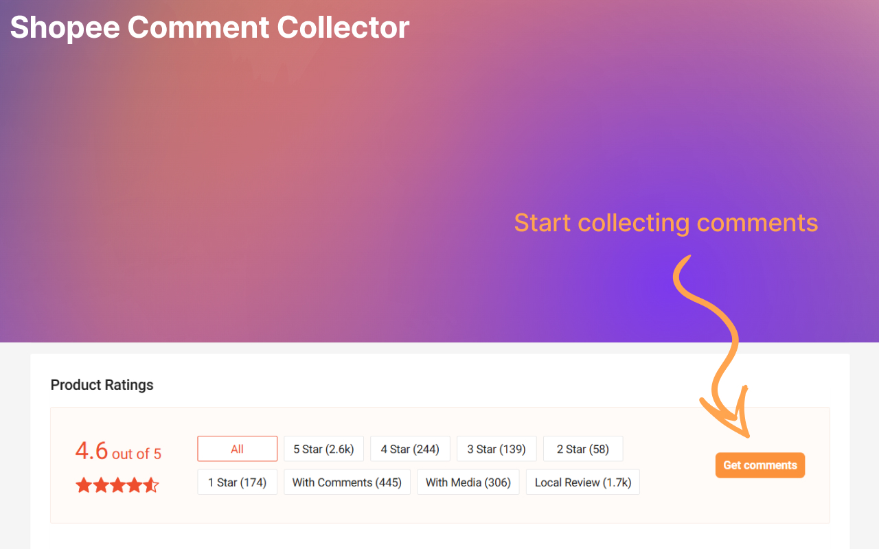 Shopee Smart Comment Collector - 截图 3