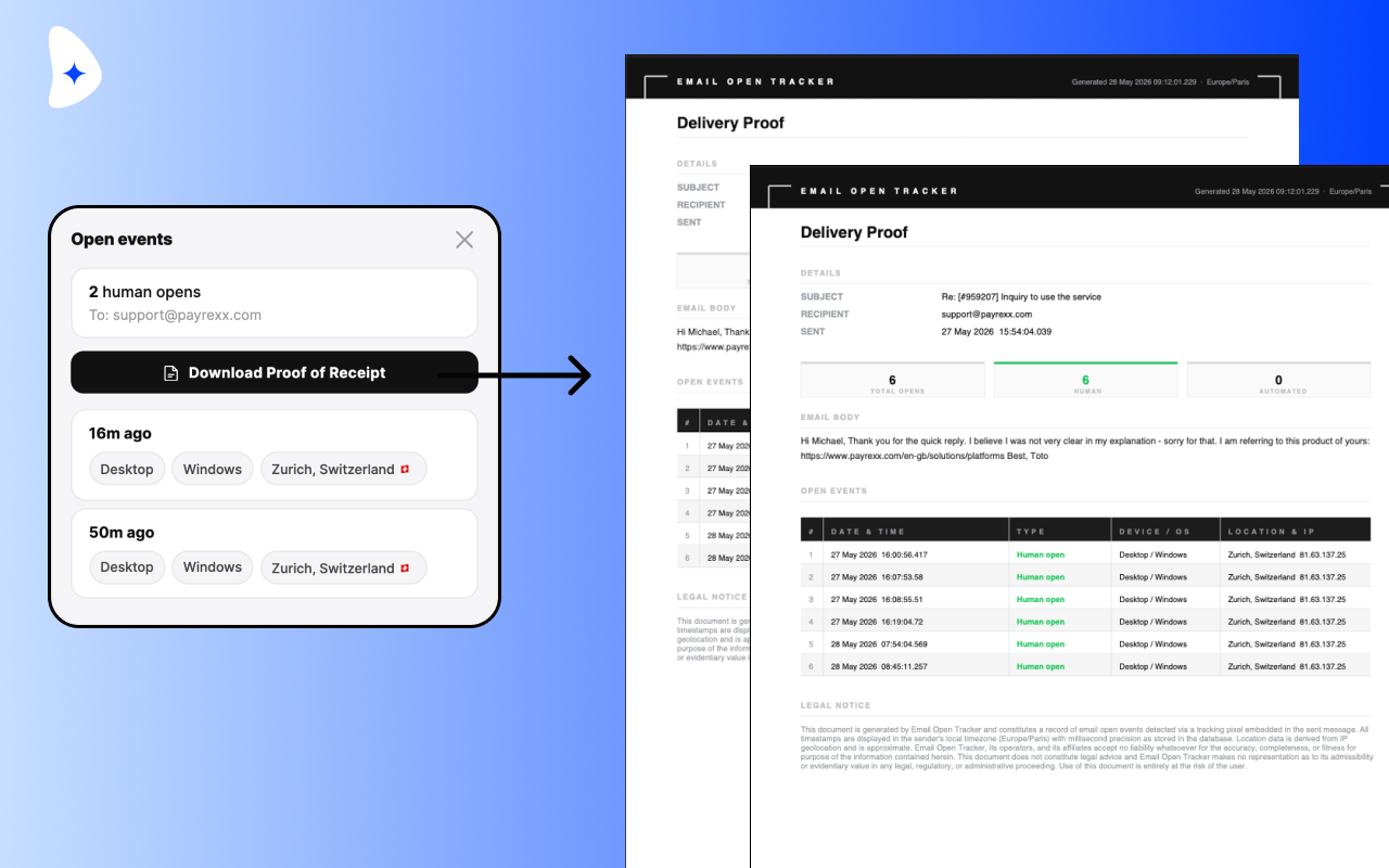Email Open Tracker – Unlimited Real-Time Gmail Read Receipts & Tracking - 截图 3