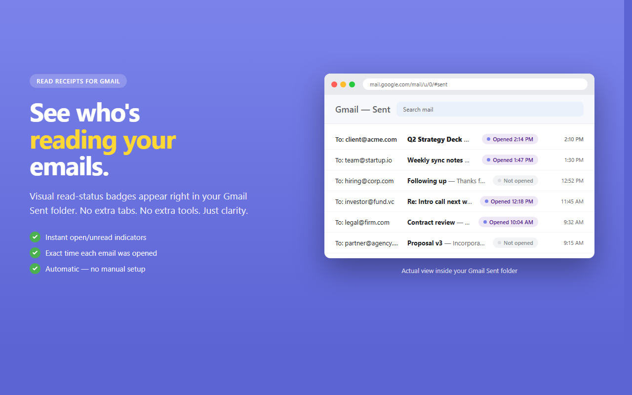 Email Read Receipt Tracker - 截图 3