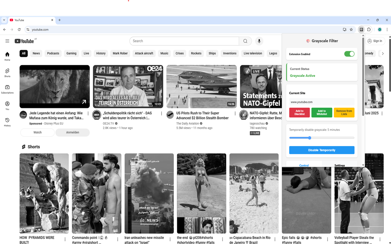 Grayscale Website Filter - 截图 2