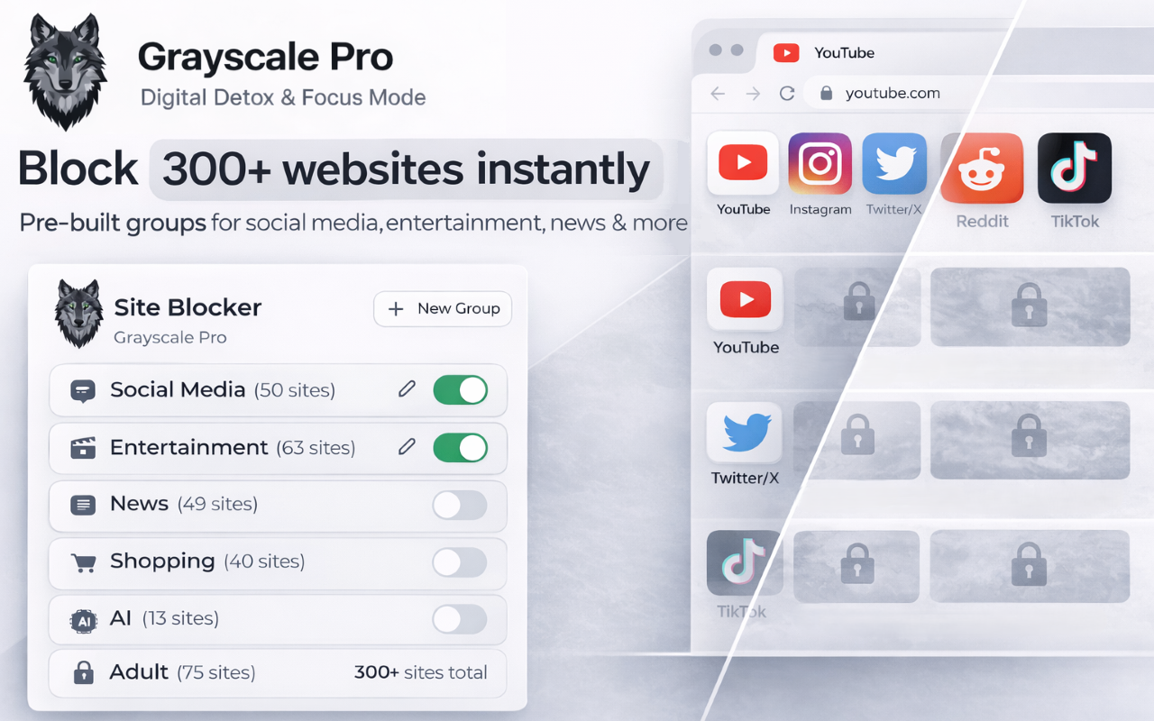 Grayscale Pro: Block Site & Digital Detox & Focus Timer - 截图 3
