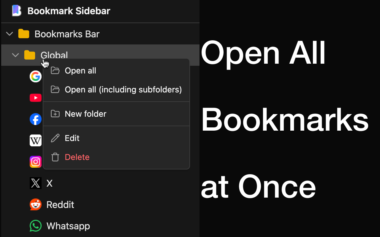 🔖 Bookmark Sidebar 2026 - 截图 4