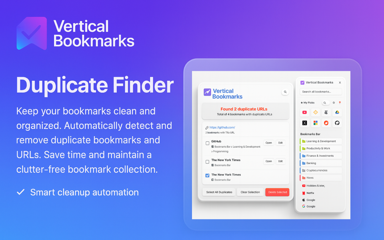 Vertical Bookmarks Side Panel - 截图 2
