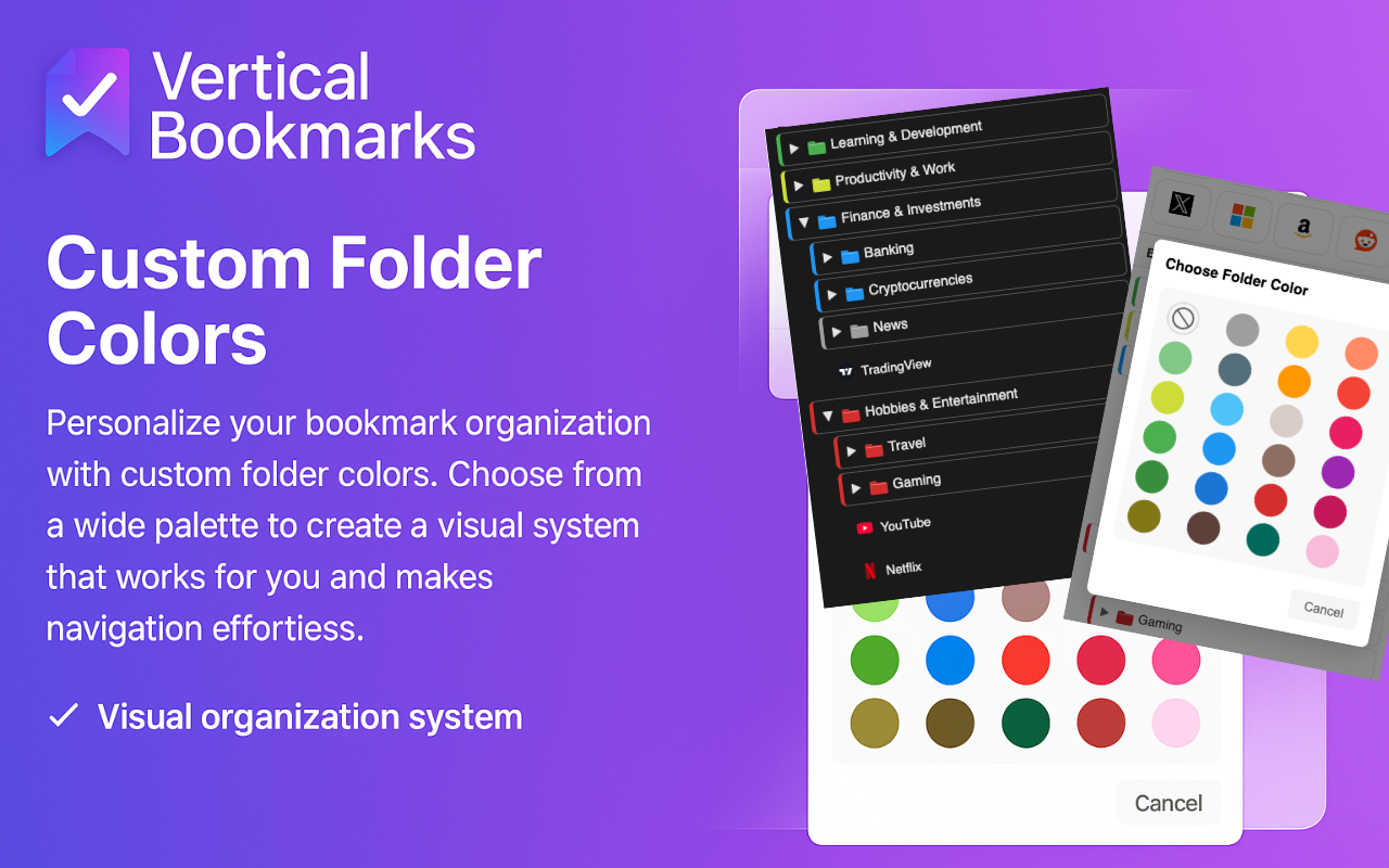 Vertical Bookmarks Side Panel - 截图 4