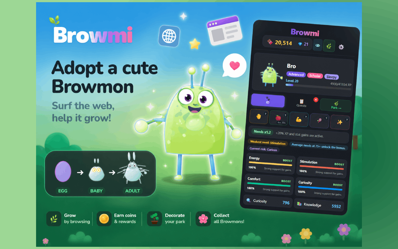 Browmi: Virtual Pet Browser Companion - 截图 2