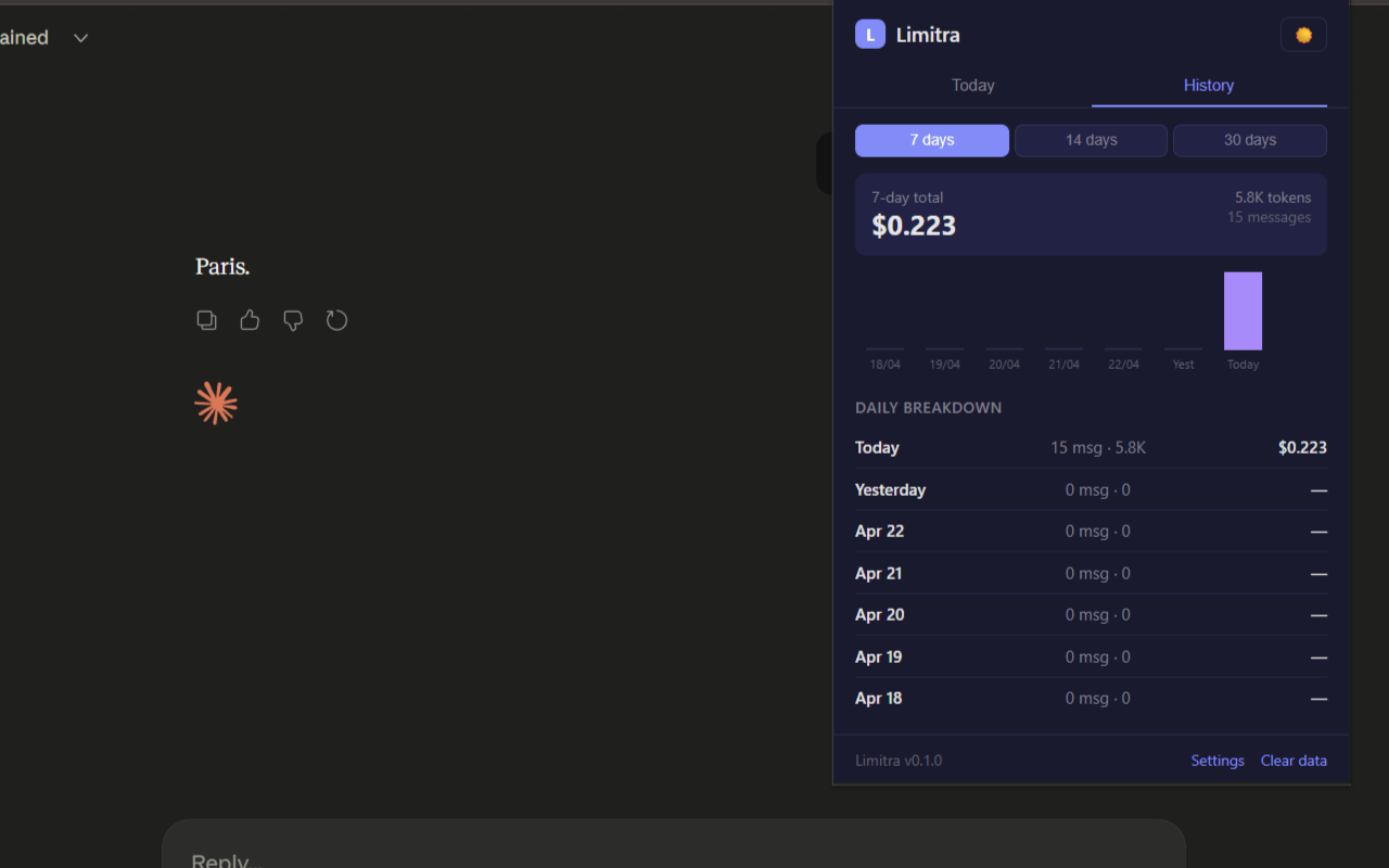 Limitra - Claude Usage Tracker - 截图 3