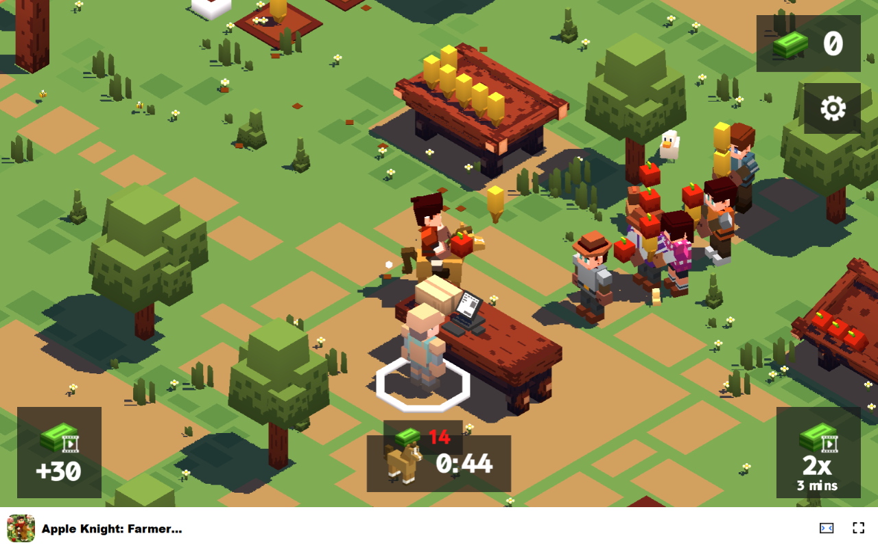 Apple Knight: Farmers Market 游戏 - 建设你的方块市场帝国! - 截图 2