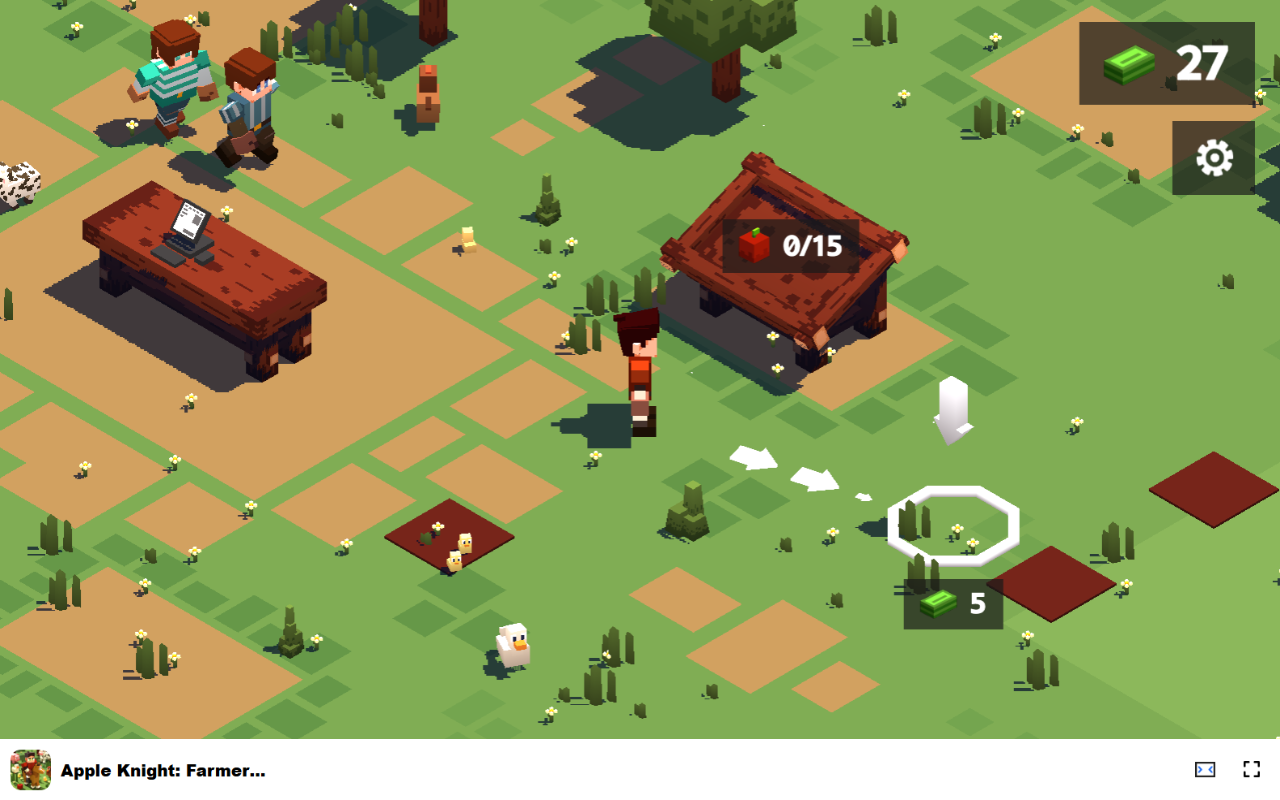Apple Knight: Farmers Market 游戏 - 建设你的方块市场帝国! - 截图 3