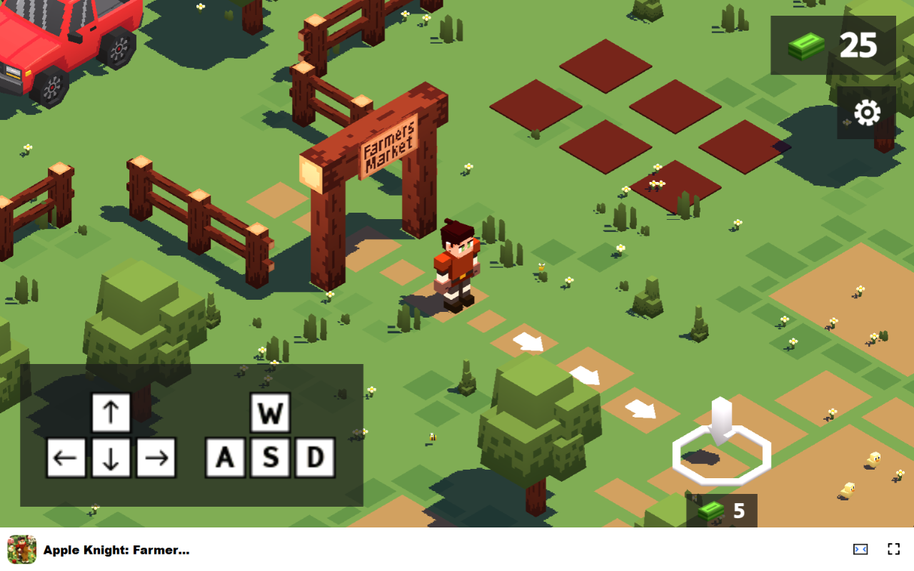 Apple Knight: Farmers Market 游戏 - 建设你的方块市场帝国! - 截图 4
