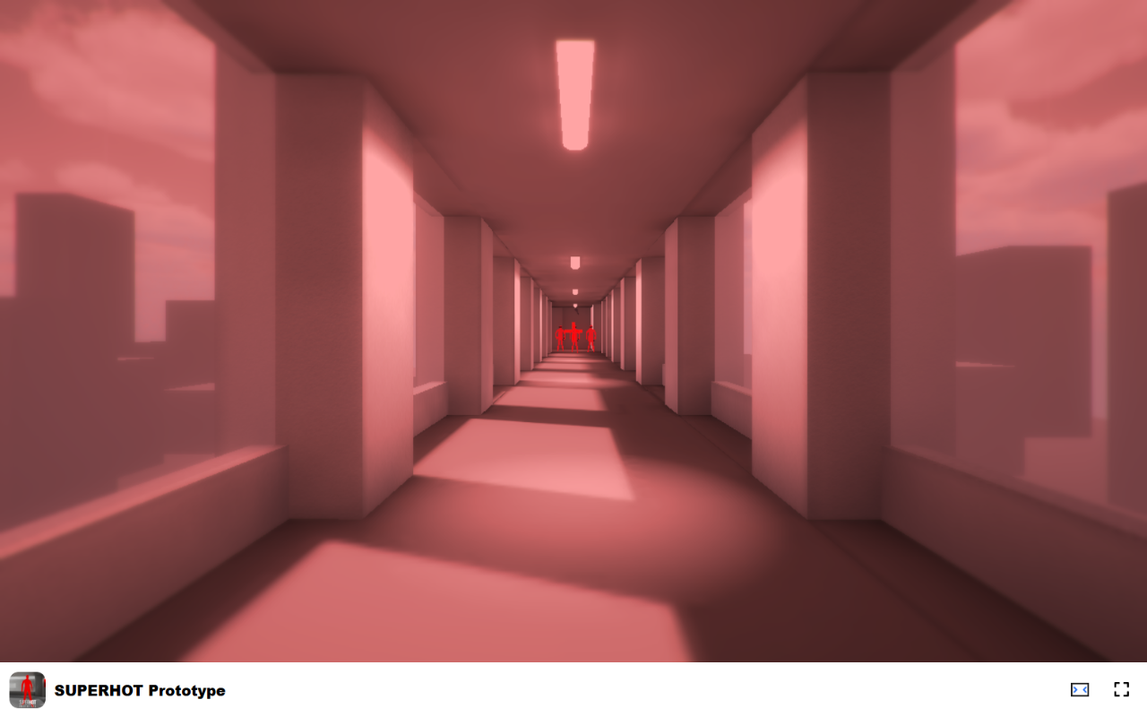 SUPERHOT Prototype 游戏 - 你能打败最终 boss 吗? - 截图 1