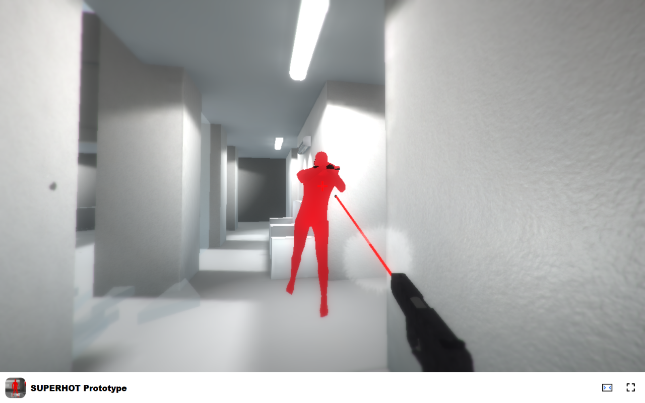 SUPERHOT Prototype 游戏 - 你能打败最终 boss 吗? - 截图 5