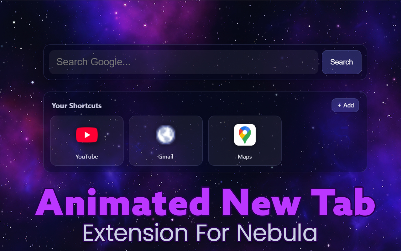 Nebula New Tab — Animated Starfield - 截图 3