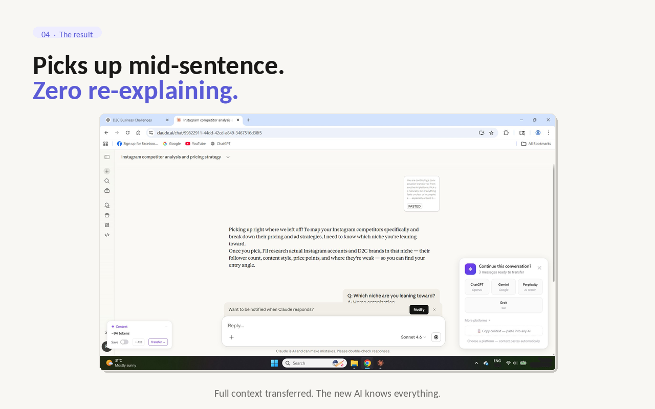 AI Context Port - Switch AI in One Click, Never Lose Context - 截图 3